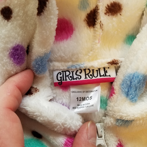 Girls Rule zippered hoodie - Picture 3 of 3